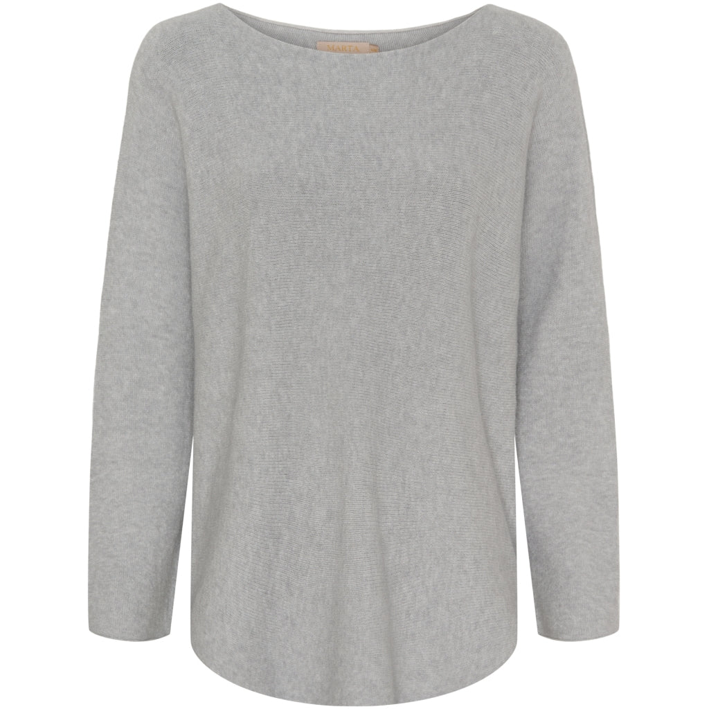 Dame Strik Mdcdagmar 5001   Lightgrey4001 fra Marta Du Chateau