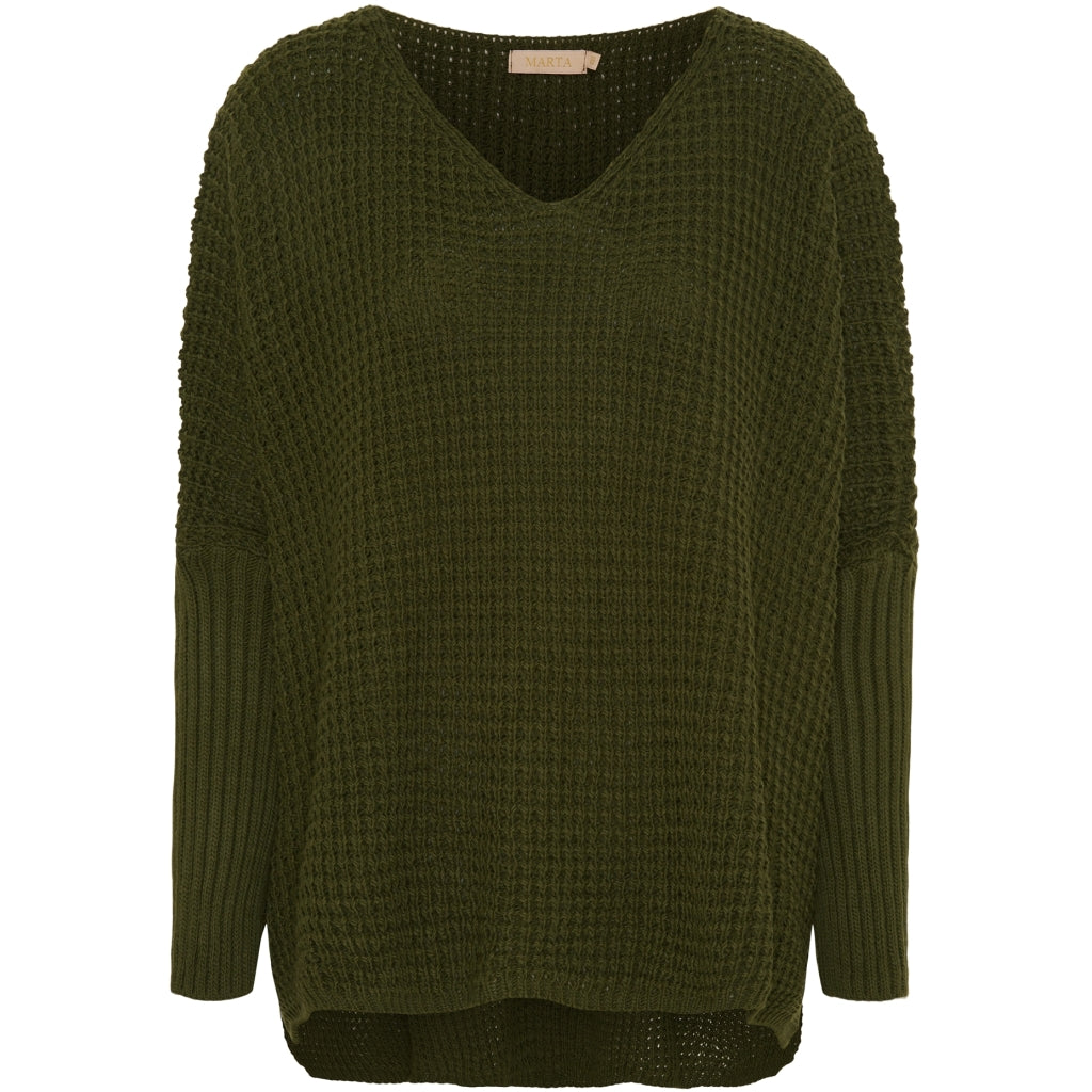 Dame Strik Mdcmille 18236 Kaki fra Marta Du Chateau