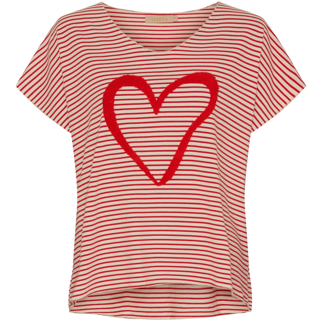 Dame T Shirt Mdcmacey   Red fra Marta Du Chateau