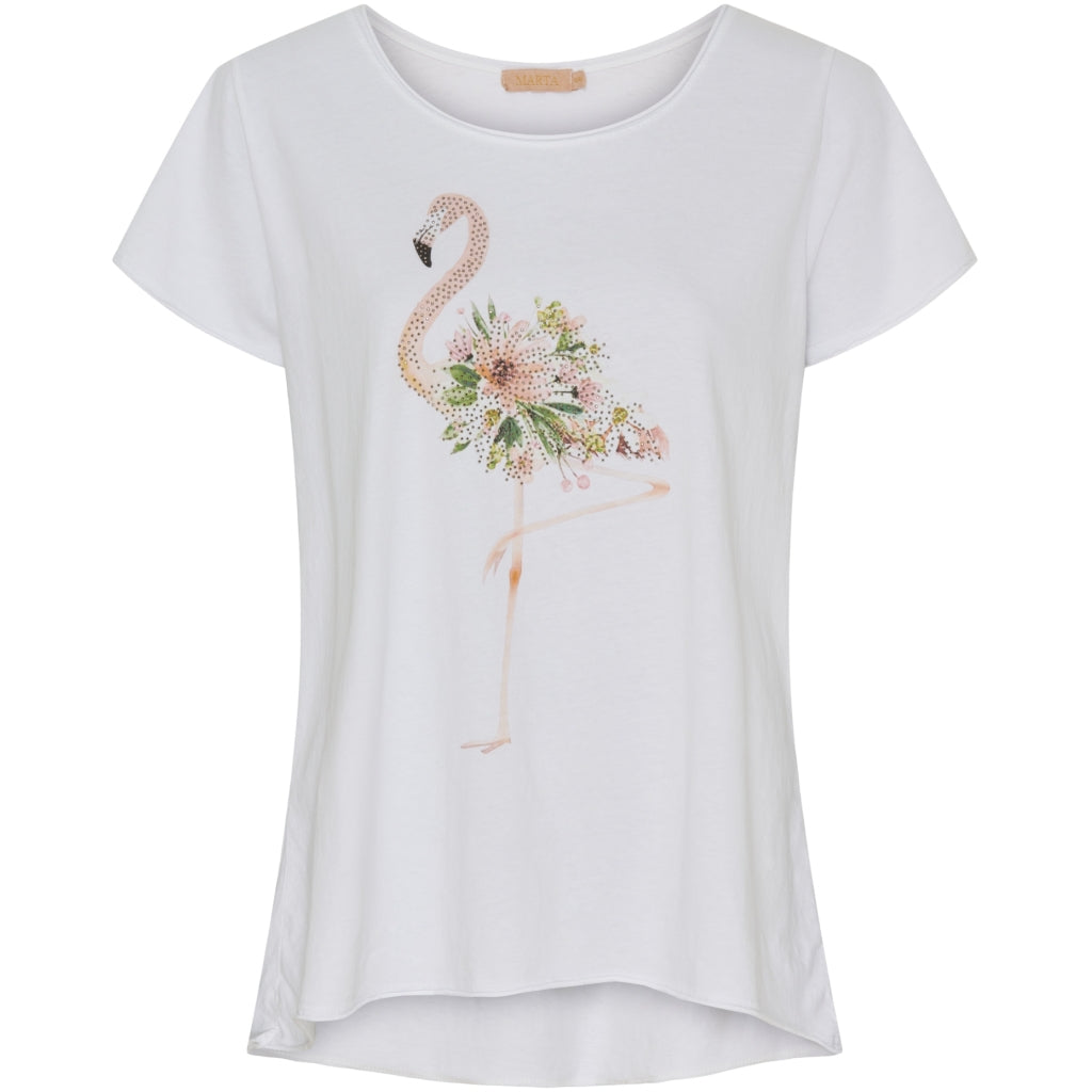 Dame T Shirt Mdcmarie 1535 Beigeflamingo fra Marta Du Chateau