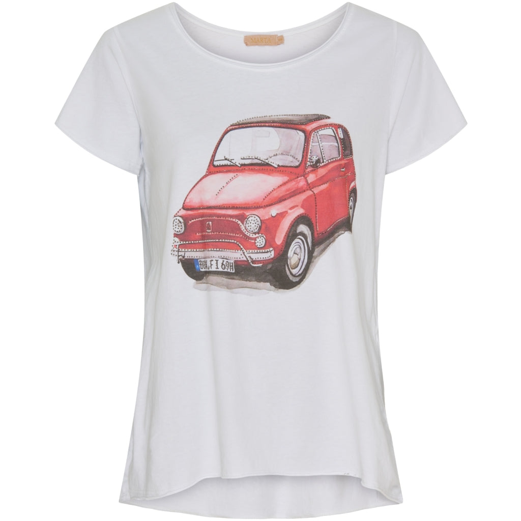 Dame T Shirt Mdcmarie 1535   Red Car fra Marta Du Chateau