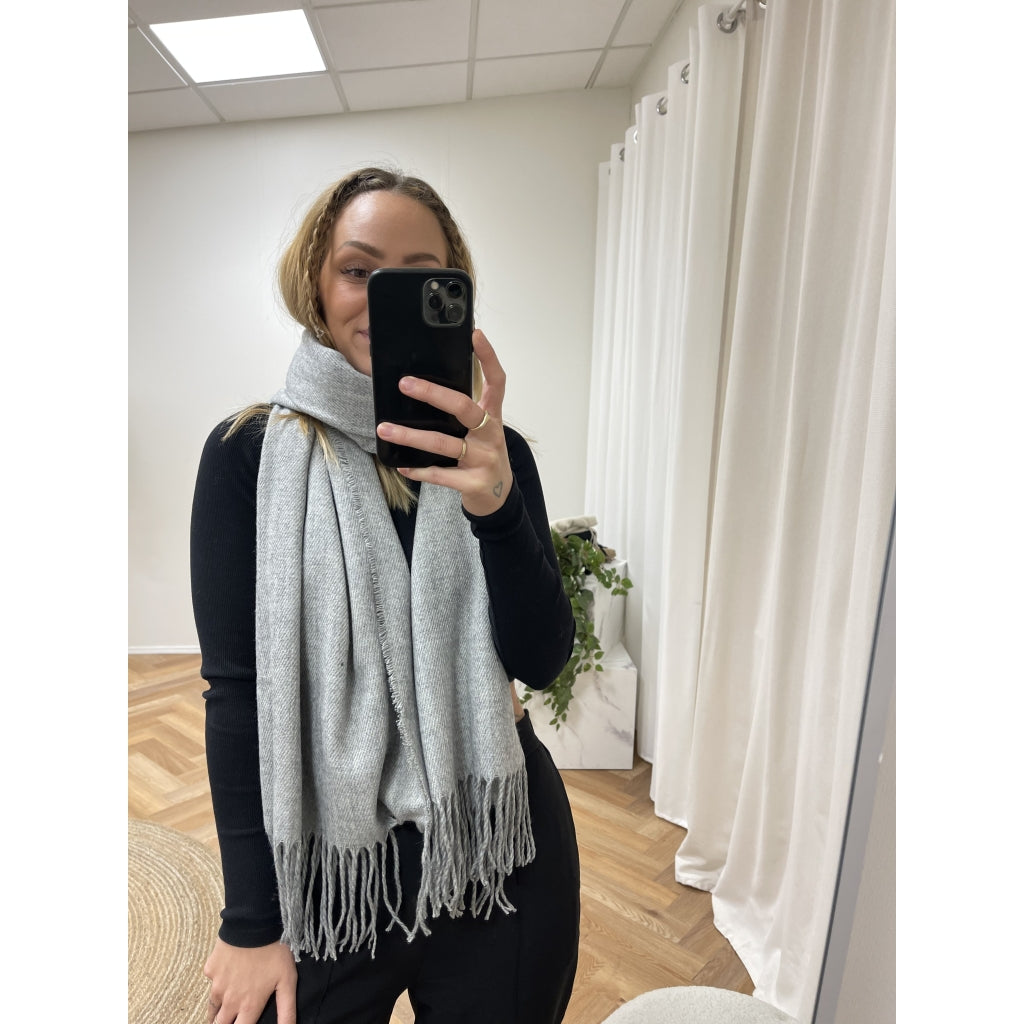 Dame Tørklæde 171419   Light Grey Melange fra Marta Du Chateau