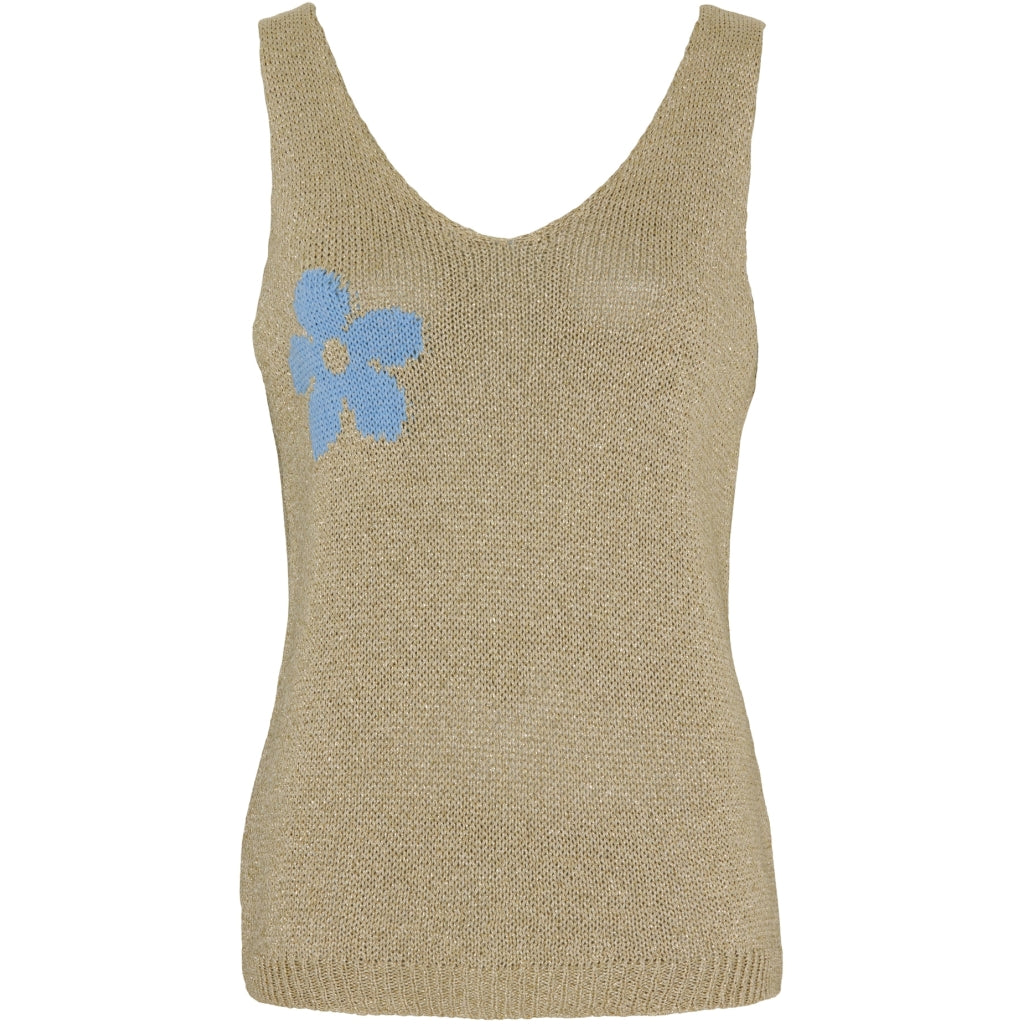 Dame Top Mdcbertina Gold Skyblue734 fra Marta Du Chateau