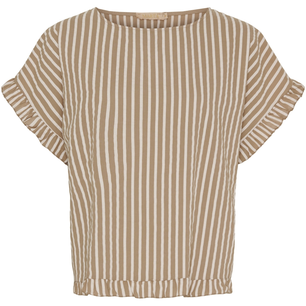 Dame Top Mdckasimira   Camello4741stripe fra Marta Du Chateau