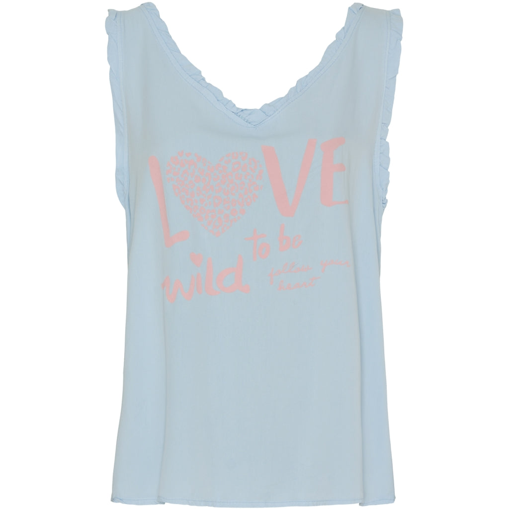 Dame Top Mdcmartina   Celeste 401 Rosa Print fra Marta Du Chateau