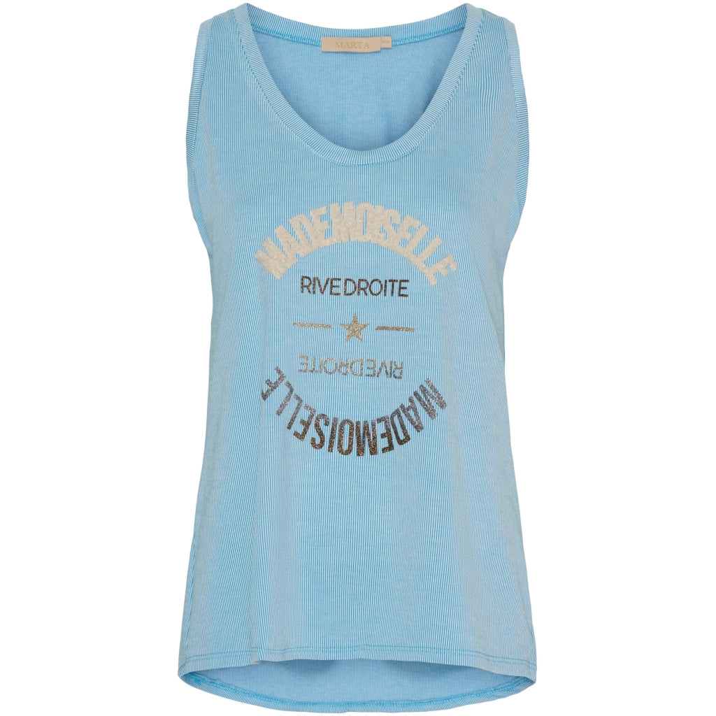 Dame Top Mdcoda   Lightblue fra Marta Du Chateau
