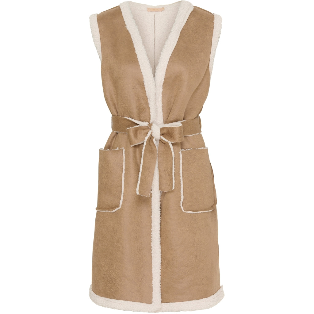 Dame Vest Mdcadeline 38014 2   Camel fra Marta Du Chateau