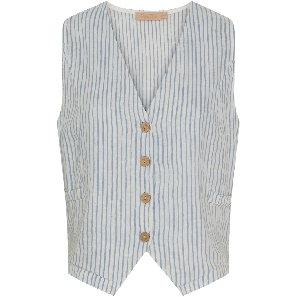 Dame Vest Mdcedel   Stripe Jeans fra Marta Du Chateau