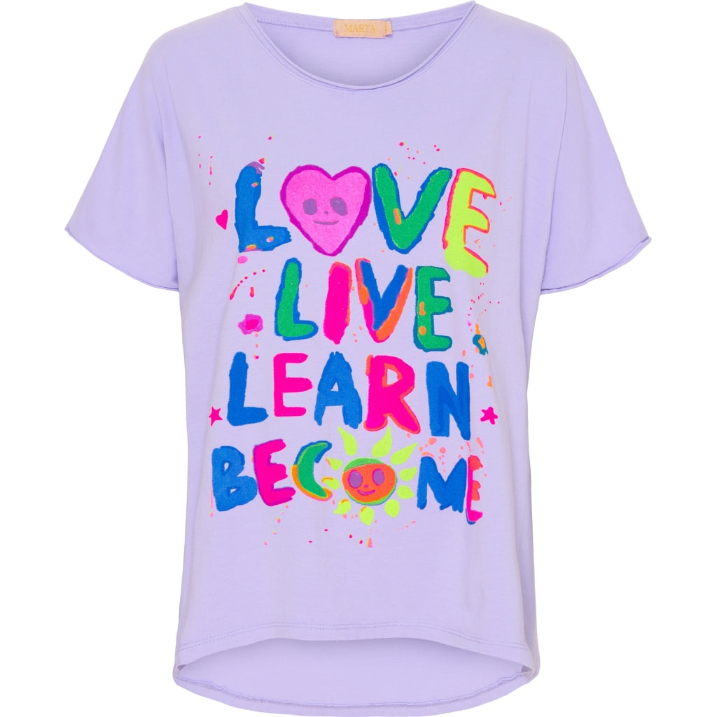 T Shirt 80725b   Lilac fra Marta Du Chateau