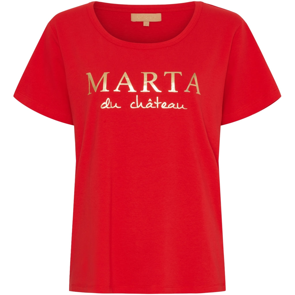 Dame T Shirt Mt002   Red fra Marta Du Chateau