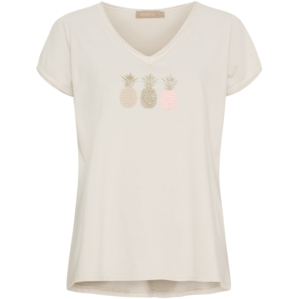 Dame T Shirt Mdcgemma 22031 Beige fra Marta Du Chateau