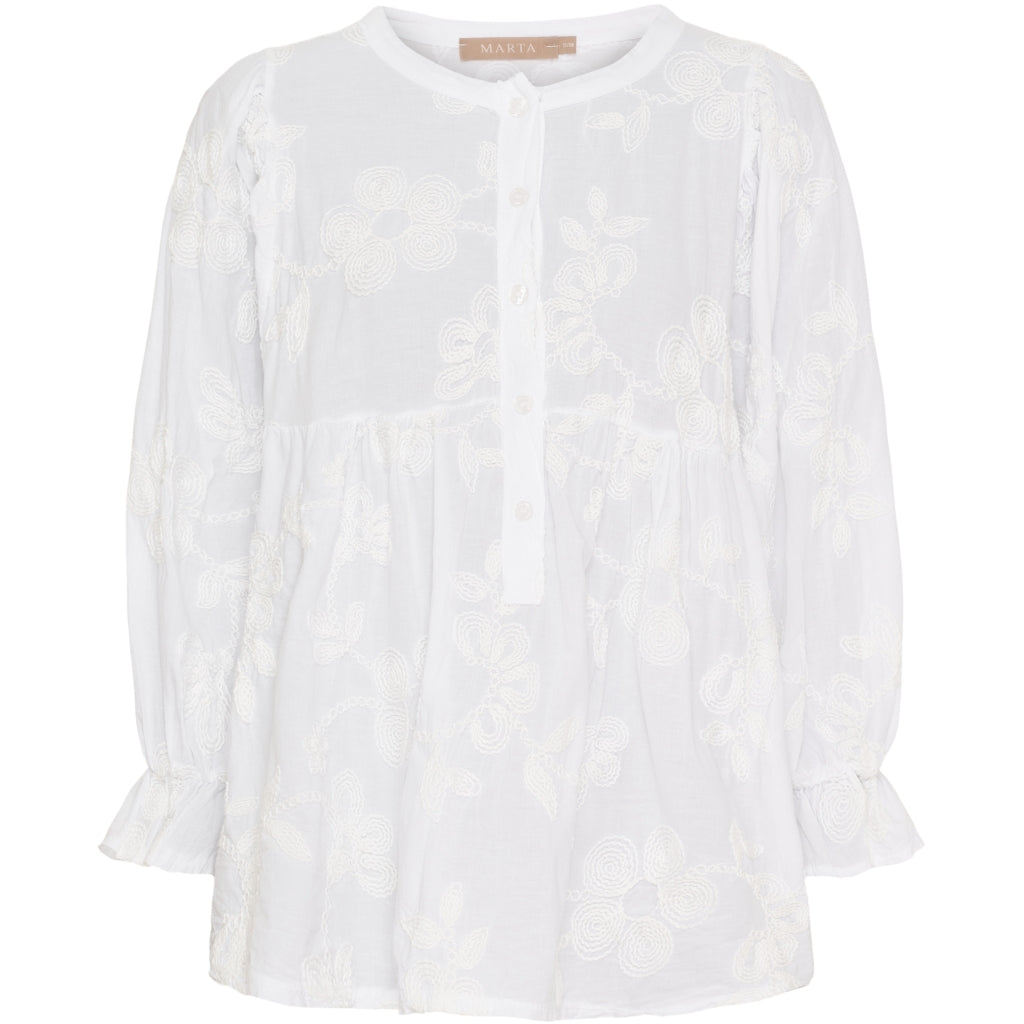 Dame Bluse Mdcanastasia 7005   White fra Marta Du Chateau