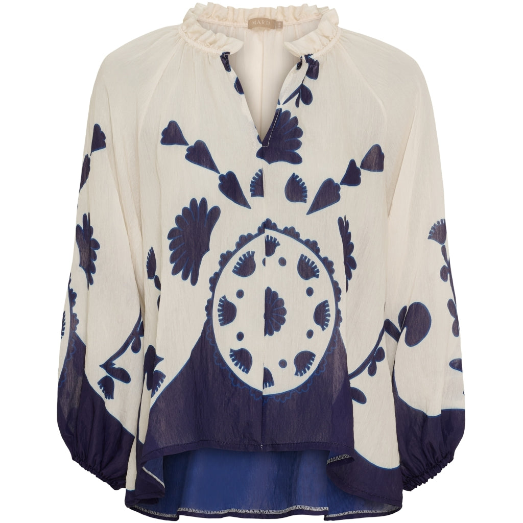 Dame Bluse Mdcclary 003   Blue V4058tpi fra Marta Du Chateau