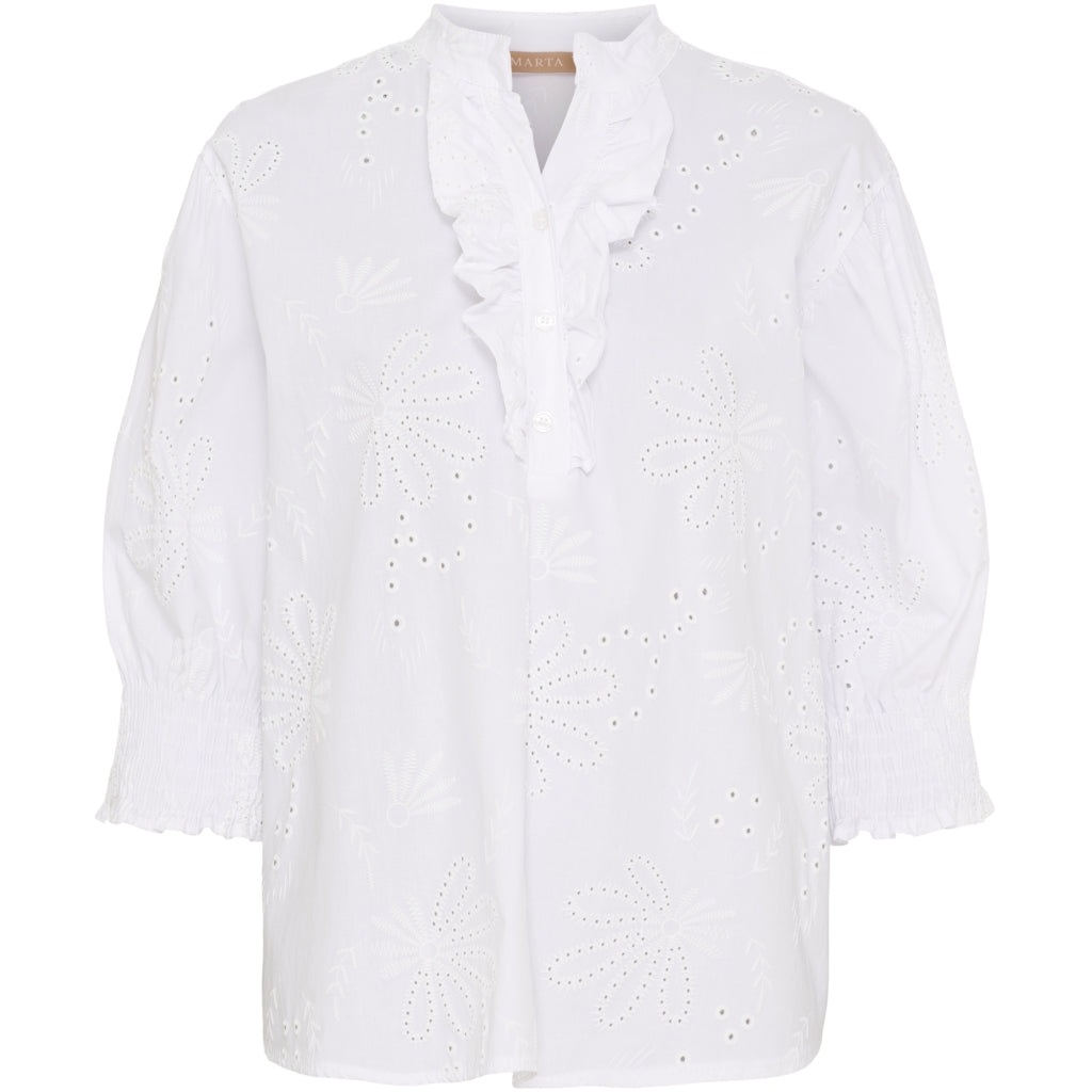 Dame Bluse Mdclinda 6317e   White fra Marta Du Chateau