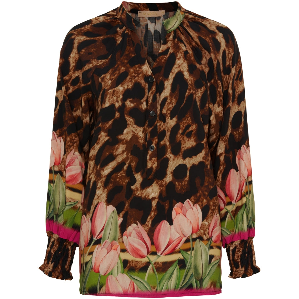 Dame Bluse Mdcmelanie 6496   Marrone3244tpk fra Marta Du Chateau