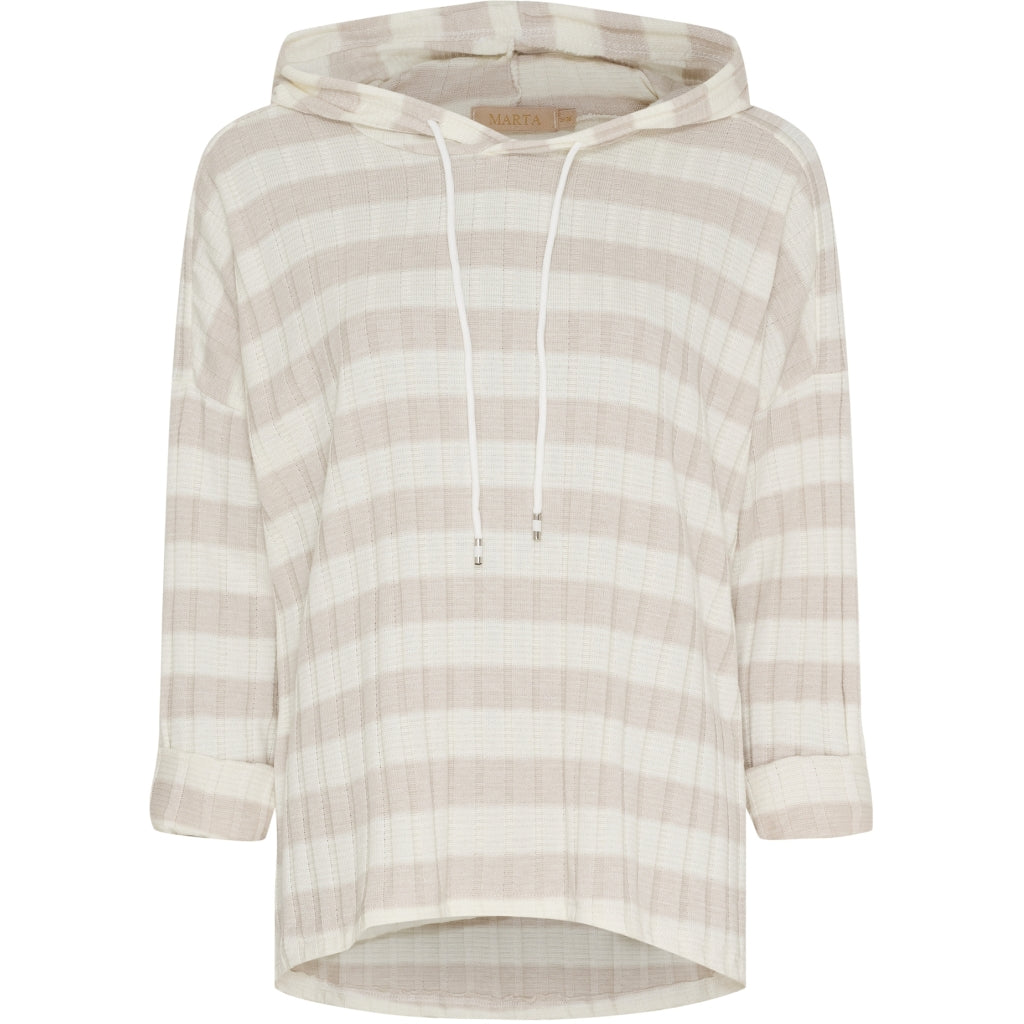Dame Bluse Med Hætte Mdcysaline 21146   Beige fra Marta Du Chateau