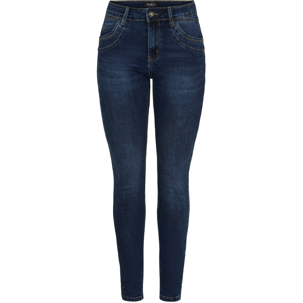 Dame Bukser Mdcchristabel Mdc182 26193   Dark Blue Denim fra Marta Du Chateau