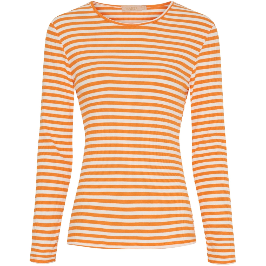 Dame Langærmet T Shirt Mdcjosiane 49066   Arancio Greggio fra Marta Du Chateau