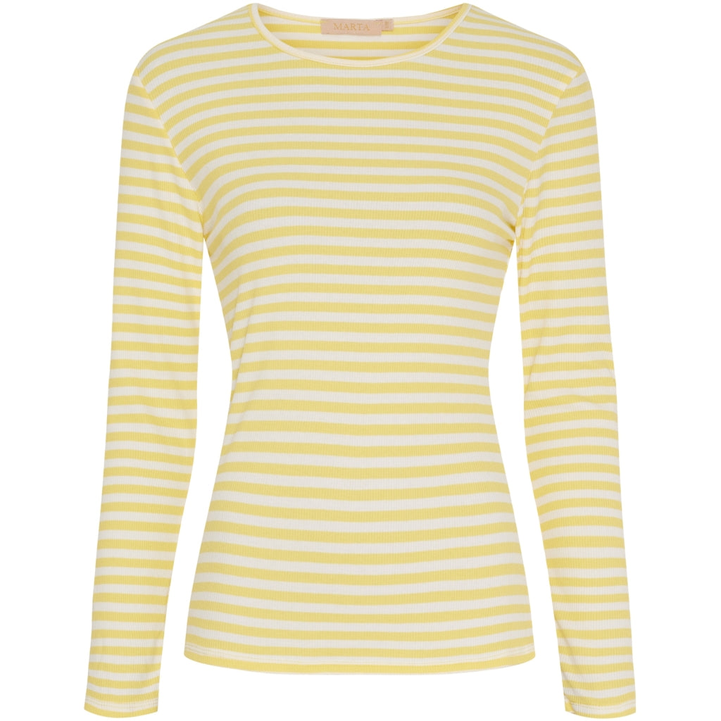 Dame Langærmet T Shirt Mdcjosiane 49066   Giallo Greggio fra Marta Du Chateau