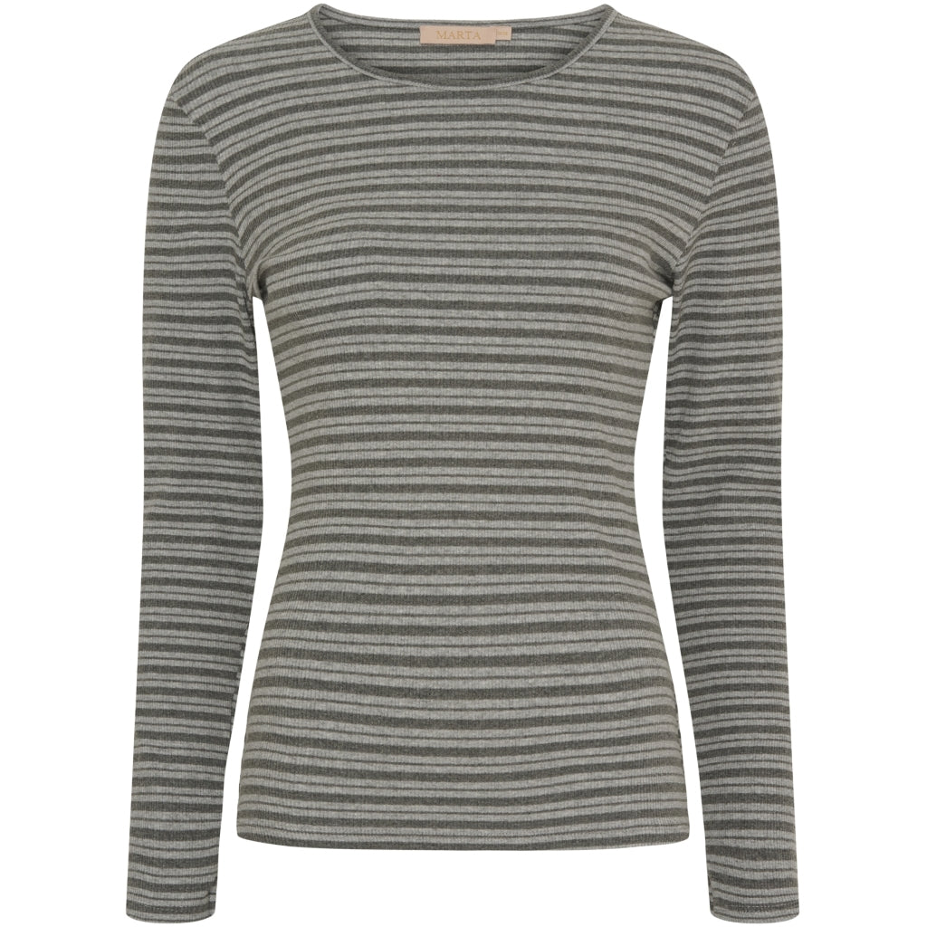 Dame Langærmet Tee Mdcnoemie 6546 Melange50 Melange10 fra Marta Du Chateau