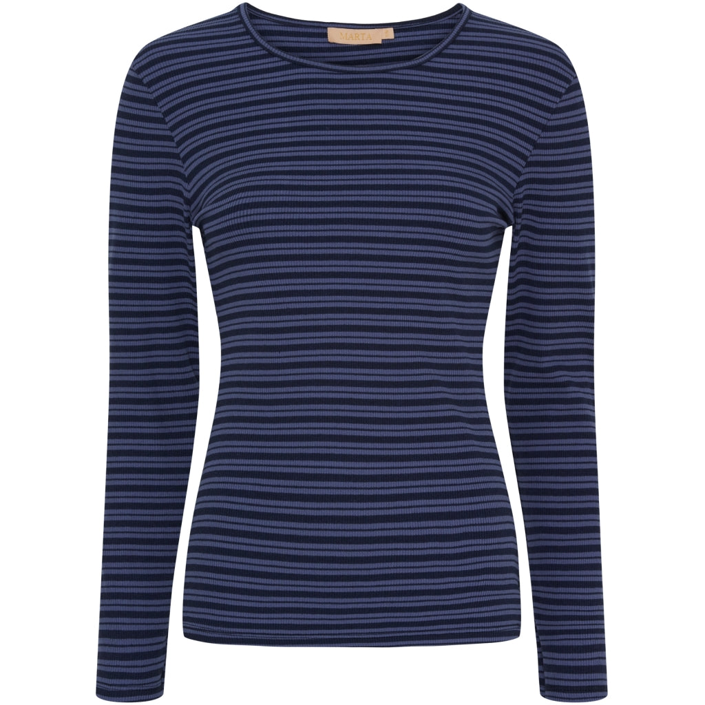 Dame Langærmet Tee Mdcnoemie 6546 Notte Fiordo fra Marta Du Chateau