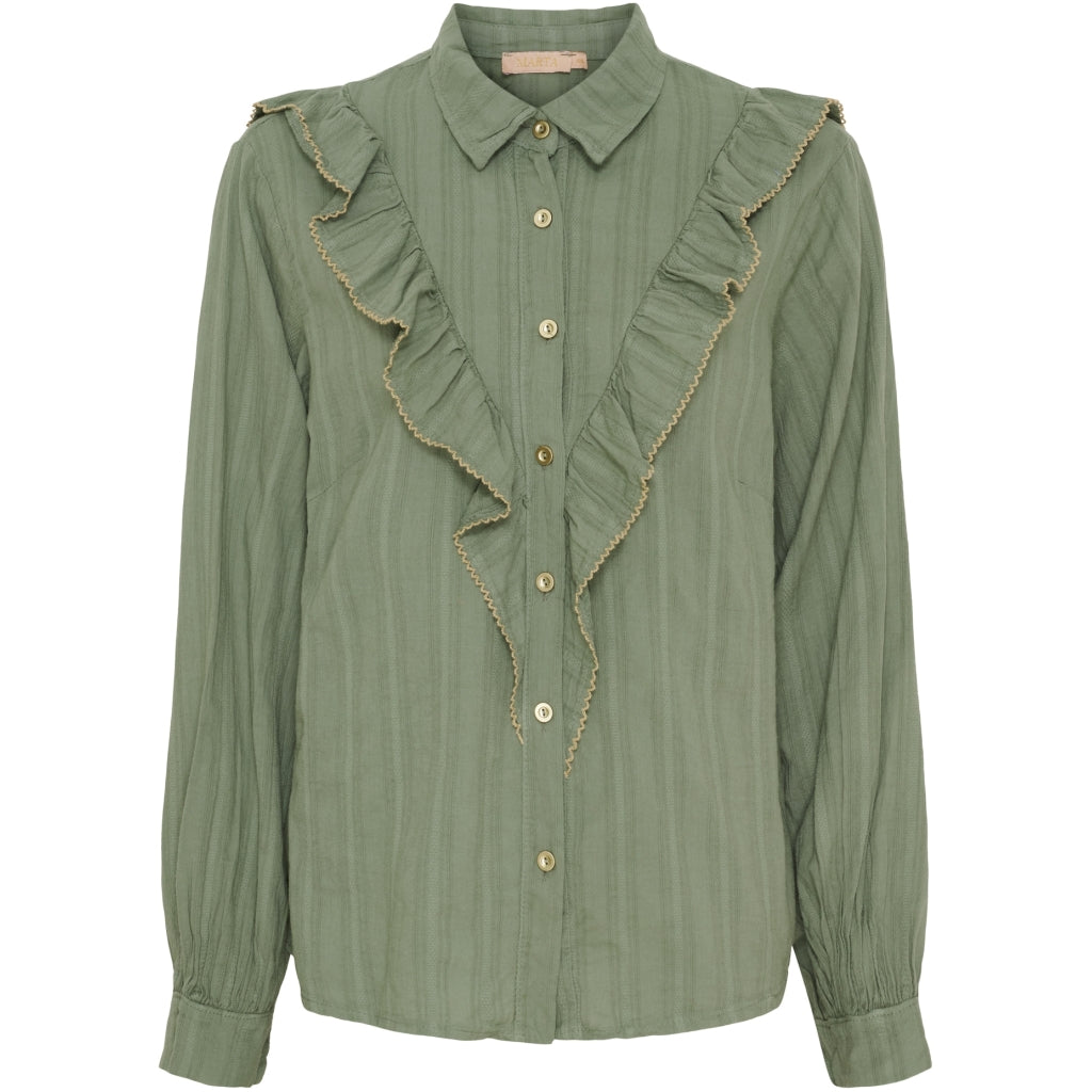 Dame Skjorte Mdclaurette 6843   Military Beige fra Marta Du Chateau