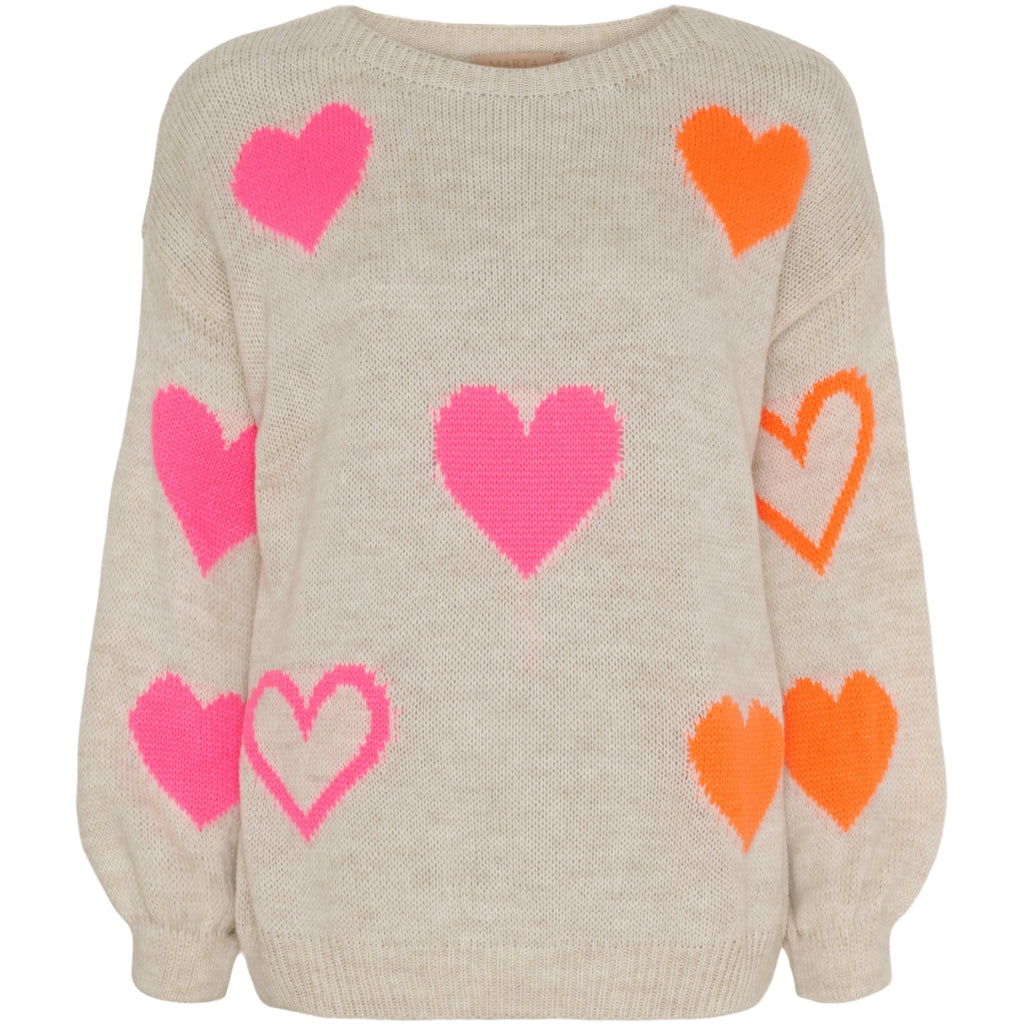 Dame Strik Mdcamarante 64023   Beige Pink Orange fra Marta Du Chateau