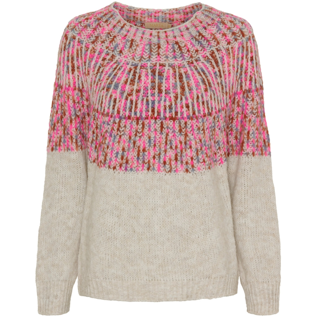Dame Strik Mdclilia 24484 Crema Fuxia fra Marta Du Chateau