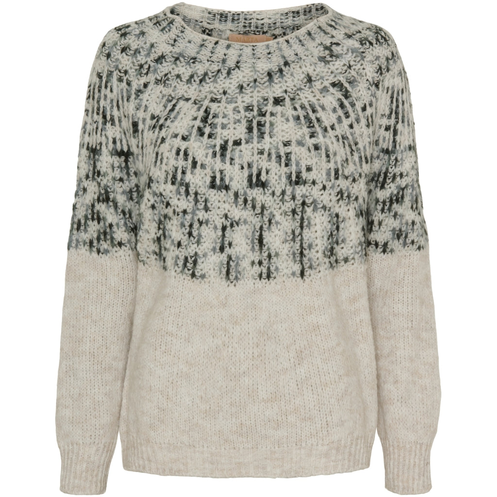 Dame Strik Mdclilia 24484   Crema Grigio fra Marta Du Chateau