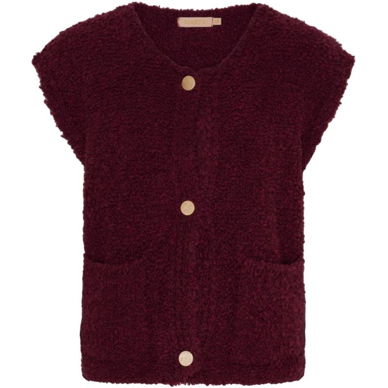 Dame Strik Vest Mdcaura 5172   Wine fra Marta Du Chateau