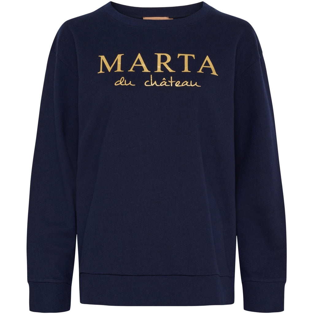 Dame Sweatshirt Mdcannemette J 639   Navy fra Marta Du Chateau
