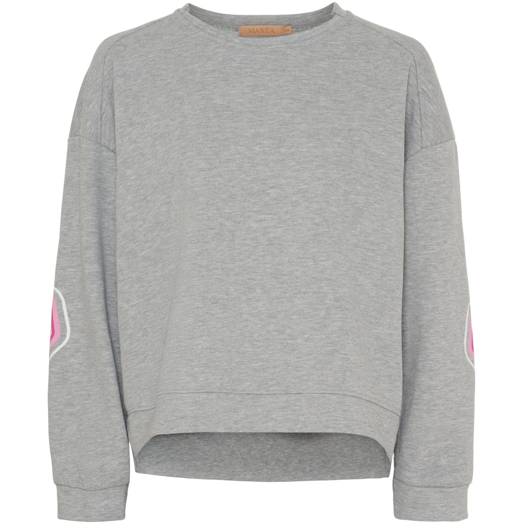 Dame Sweatshirt Mdcnadine 69407   Light Grey fra Marta Du Chateau