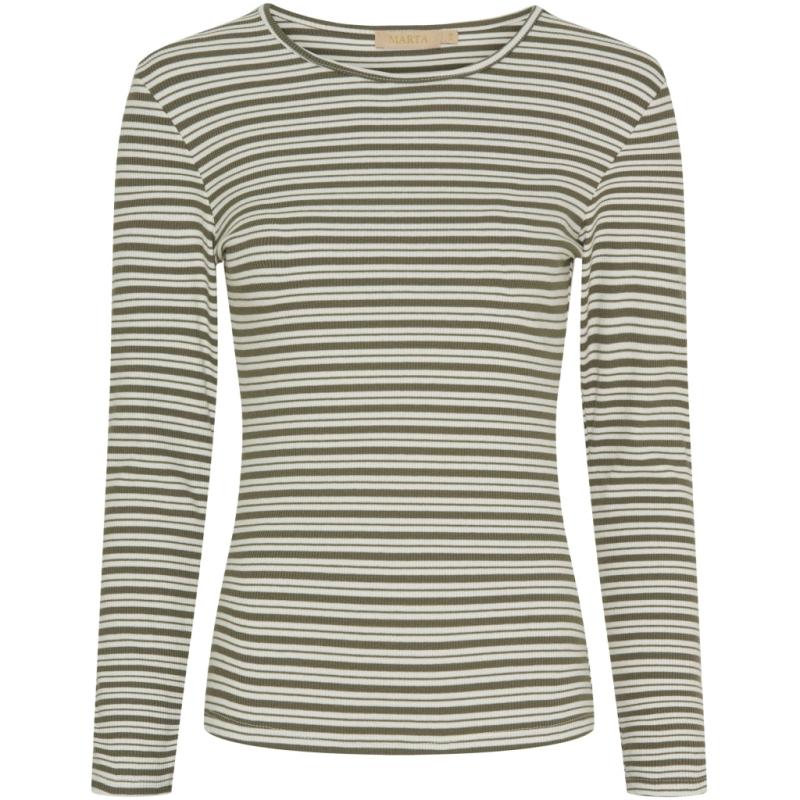 Dame Tee Mdcchristel 6452 Kaki Cream fra Marta Du Chateau