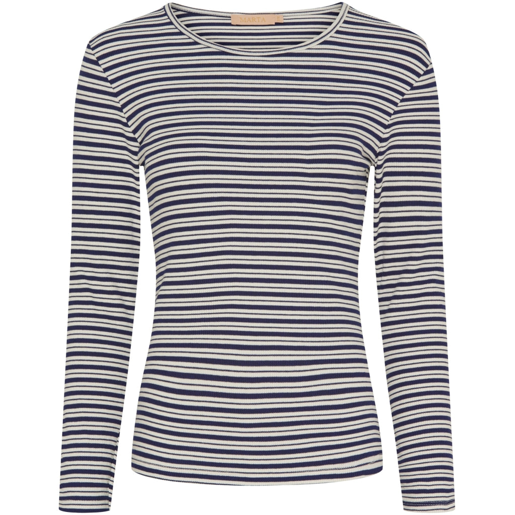 Dame Tee Mdcchristel 6452   Navy Cream fra Marta Du Chateau