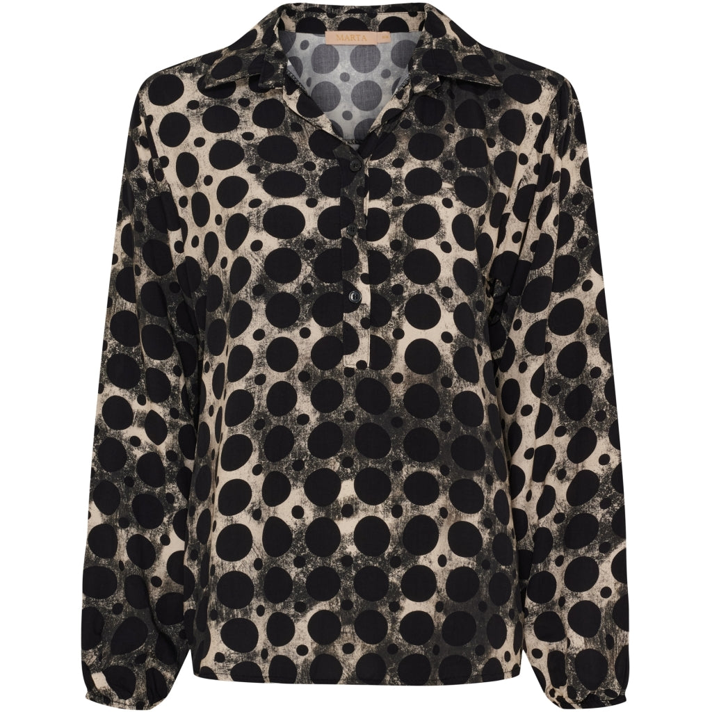 Dame Bluse Mdclilou 6528   Black386tpu fra Marta Du Chateau