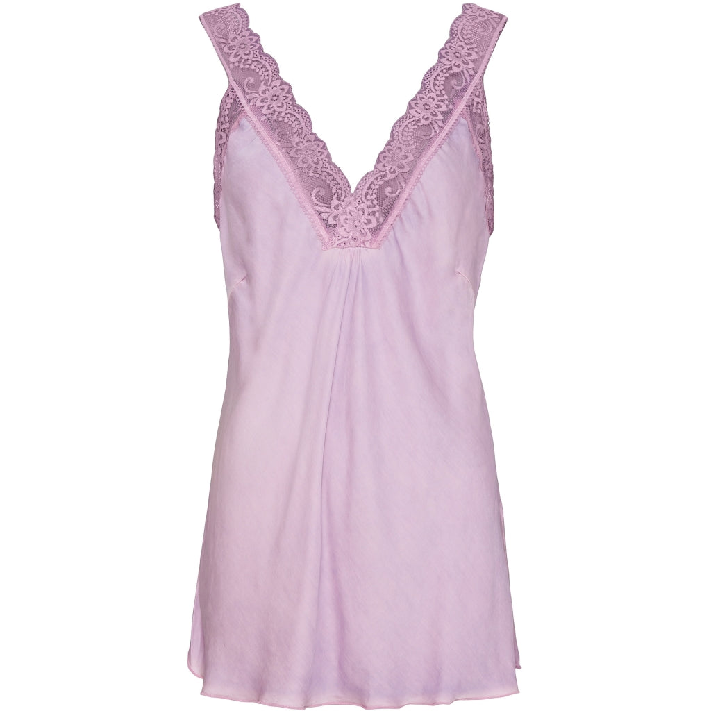 Dame Top Med Blondekant 21336   Lavender fra Marta Du Chateau