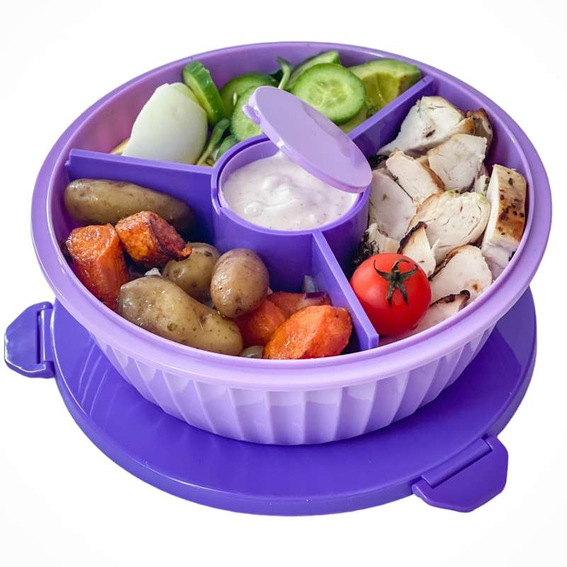 Madkasse   Poke Love Bowl   4 Rum   Maui Purple fra Yumbox