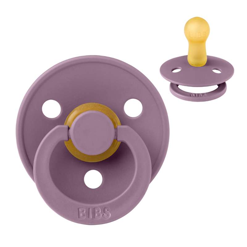 Rund Colour Sut   Str. 2   Naturgummi   Mauve fra Bibs