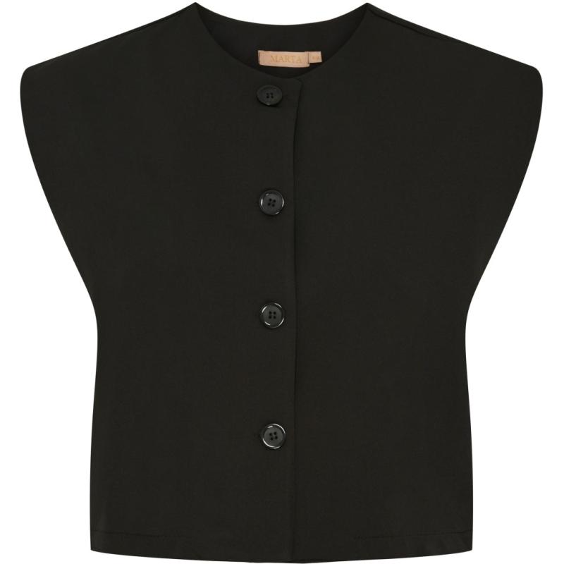 Dame Vest Mdcsmilla 3955   Black fra Marta Du Chateau