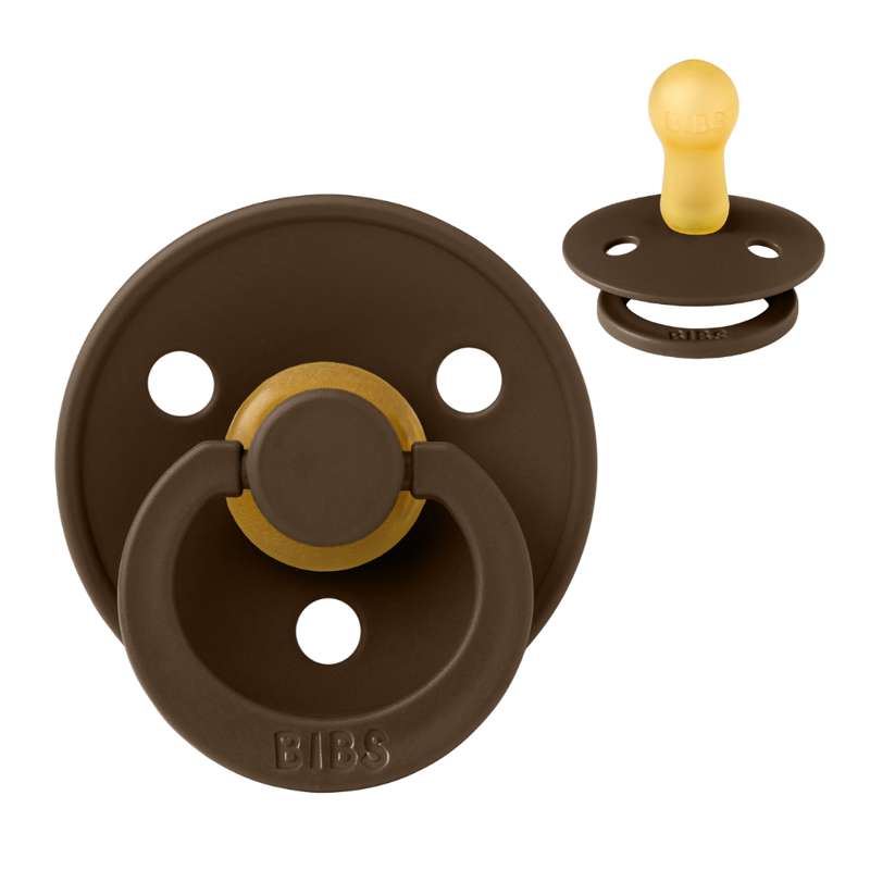 Rund Colour Sut   Str. 2   Naturgummi   Mocha fra Bibs