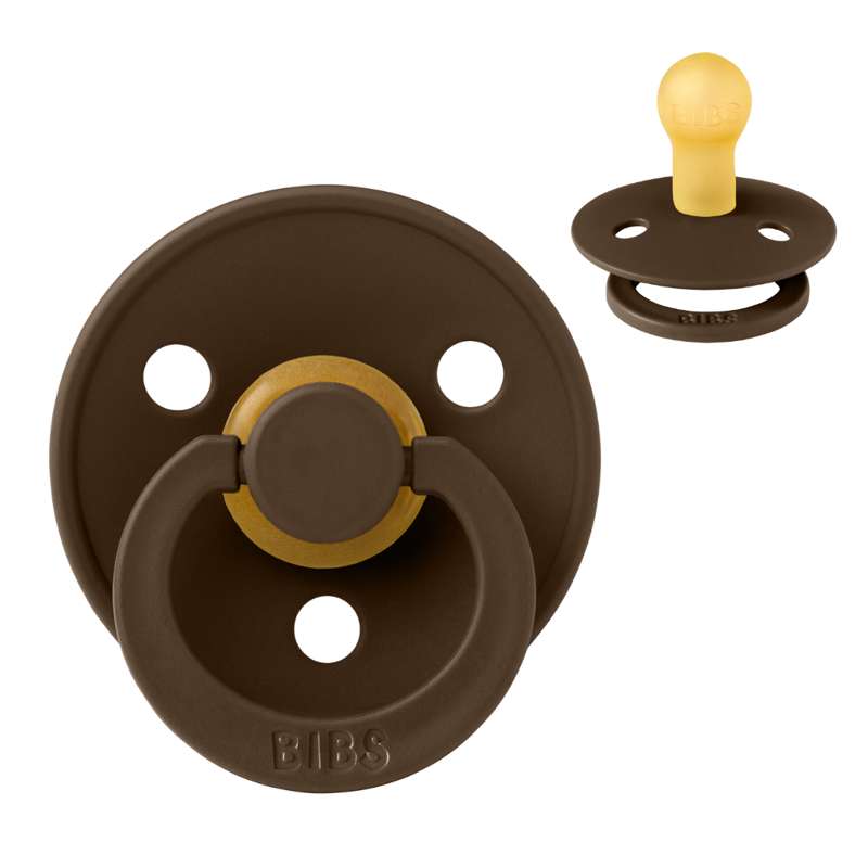 Rund Colour Sut Str. 1 Naturgummi Mocha fra Bibs