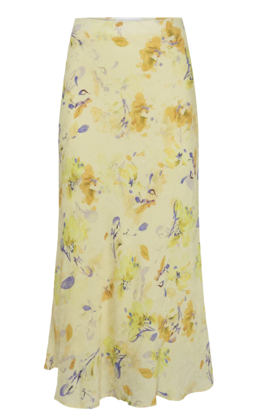 Nederdel Gebry Satin Pastel Yellow fra Moves