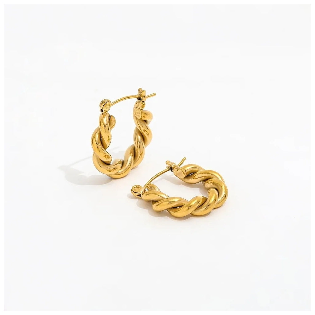 Serpentina ørering 18k Guldbelagt Oe020   Guld fra Muun Studios