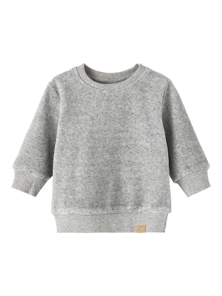 Velour Bluse Runo Grey Melange fra Name It