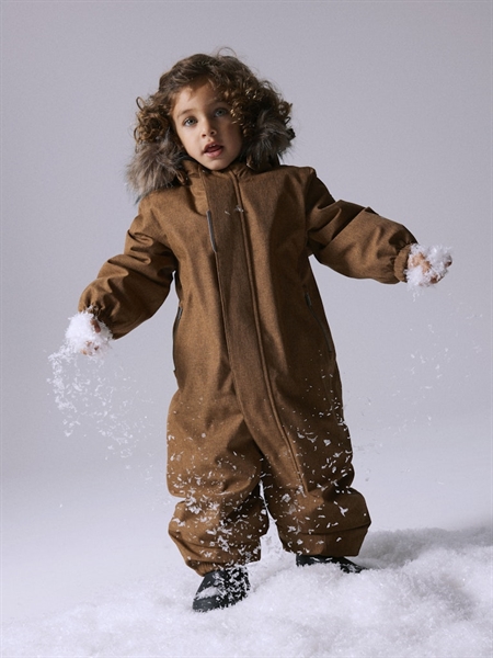 Flyverdragt Snow10 Melange Brown Sugar fra Name It