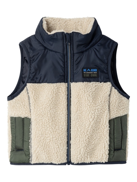 Teddy Vest Mall Dark Sapphire fra Name It