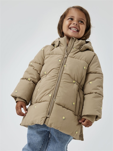 Puffer Jakke Molly Silver Mink fra Name It