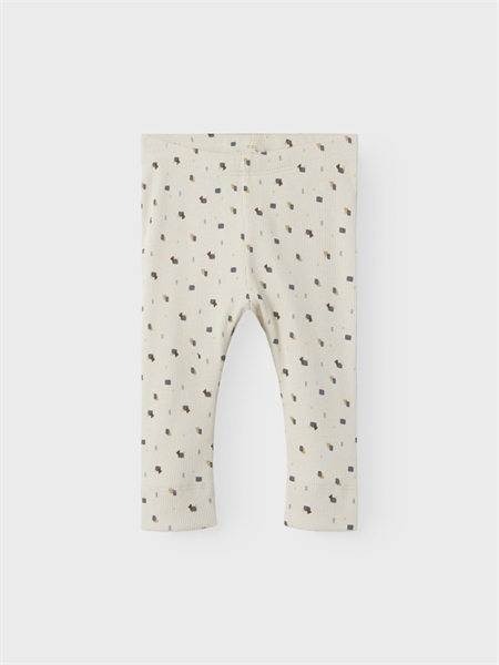Rib Leggings Kato Oatmeal fra Name It