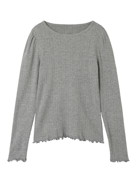 Hulmønster Bluse Omina Grey Melange fra Name It