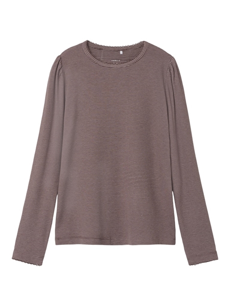 Rib Bluse Odina Peppercorn fra Name It